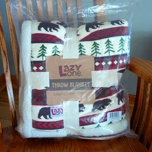50" x 60" bear Sherpa throw blanket